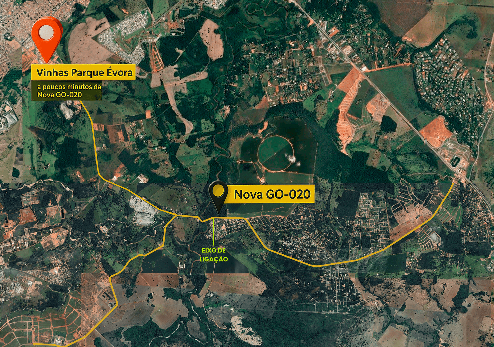 local mapa eixo crescimento